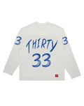 33 WAFFLE KNIT LONG-SLEEVES WHITE
