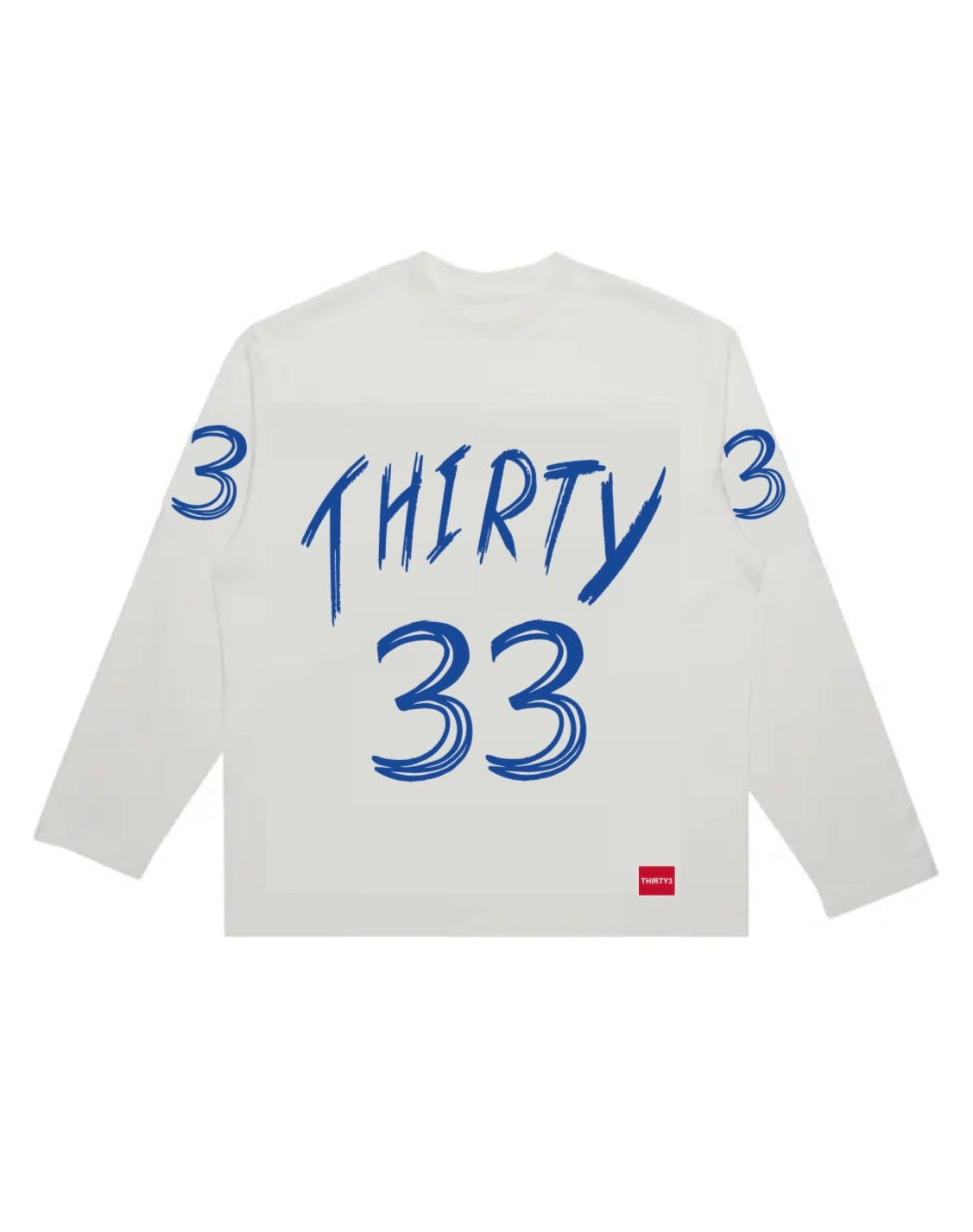 33 WAFFLE KNIT LONG-SLEEVES WHITE