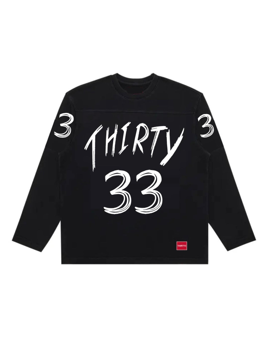33 WAFFLE KNIT LONG-SLEEVE'S BLACK